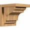 Ekena Millwork New Brighton Smooth Corbel w/Backplate, Western Red Cedar, 7 1/2"W x 8"D x 8"H COR08X08X08NEB01SWR - alternate 1